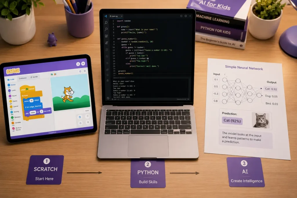 AI for kids - neaural network output