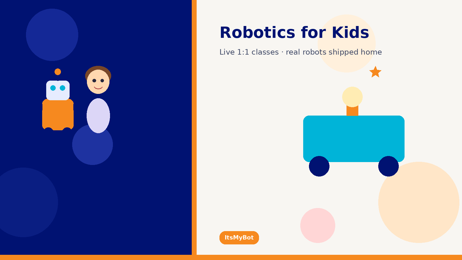 Robotics classes for kids live 1:1 with kits shipped home